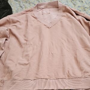 Pink V-Neck Sweater